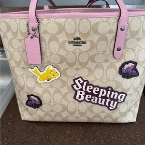 Coach Pink and Cream Tote Bag